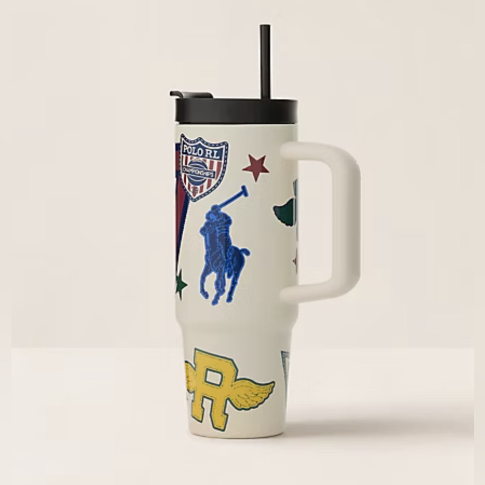 LAST ONE‼️New🔥 Polo Ralph Lauren Pembroke Water Bottle & Straw - Picture 3 of 4